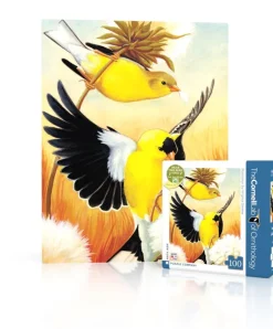New York Puzzle Birds & Wildlife | American Goldfinch Mini 100 Piece Mini Puzzle