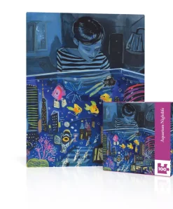New York Puzzle Pets | Aquarium Nightlife Mini 100 Piece Mini Puzzle