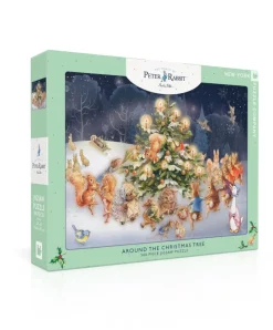 New York Puzzle Whimsical | Christmas & Winter | Around the Christmas Tree 500 Piece Jigsaw Puzzle