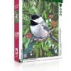 New York Puzzle Christmas & Winter | Botanical, Garden & Farm | Black-capped Chickadee 500 Piece Jigsaw Puzzle
