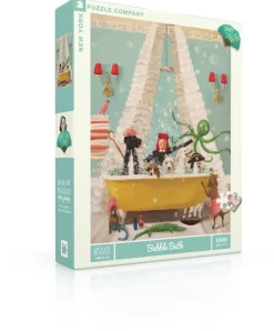 New York Puzzle Whimsical | Pets | Bubble Bath 1000 Piece Jigsaw Puzzle