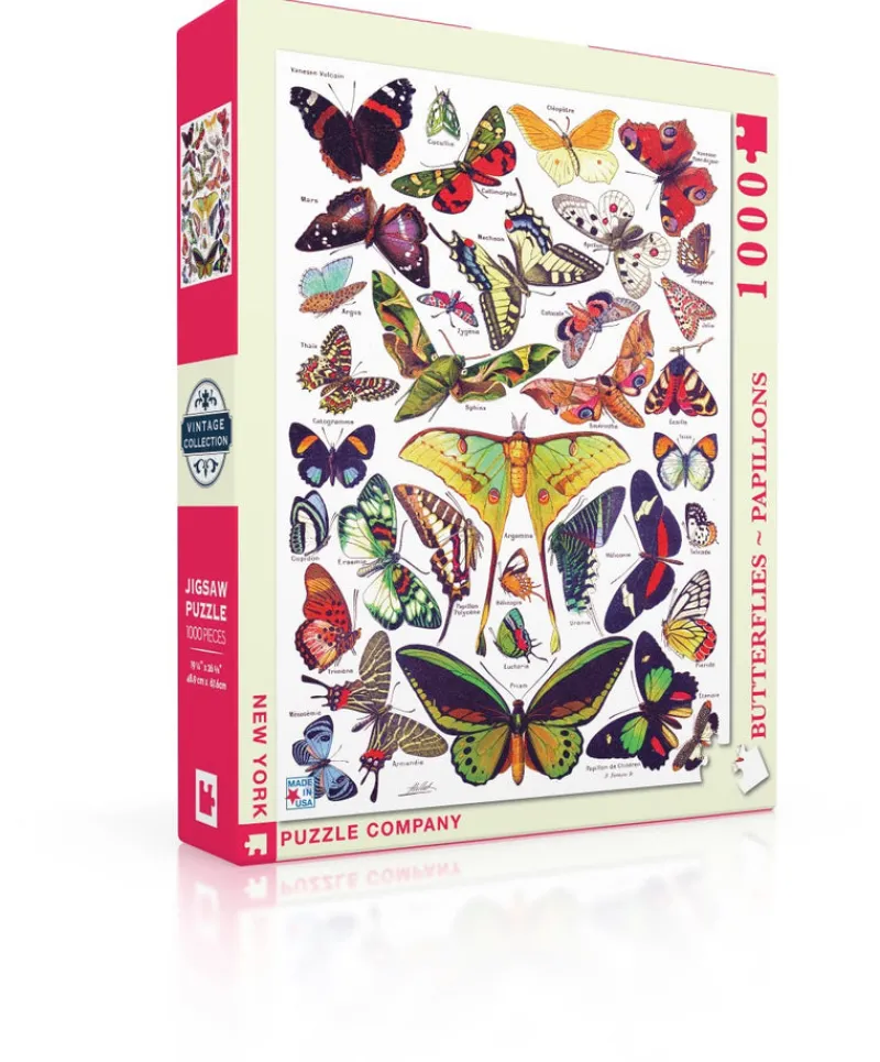 New York Puzzle Botanical, Garden & Farm | Birds & Wildlife | Butterflies ~ Papillons 1000 Piece Jigsaw Puzzle