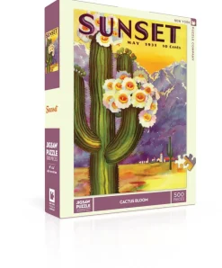 New York Puzzle Spring, Easter & Summer | Mountains, Valleys & Plains | Cactus Blooms 500 Piece Jigsaw Puzzle