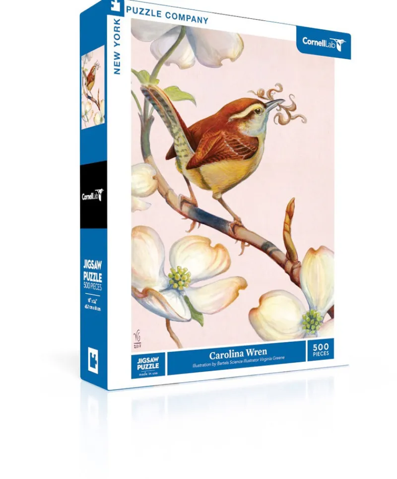New York Puzzle Spring, Easter & Summer | Birds & Wildlife | Carolina Wren 500 Piece Jigsaw Puzzle