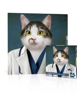 New York Puzzle Pets | Fantasy & Space Travel | Copy Cat - Cloned Kitty Mini 100 Piece Mini Puzzle