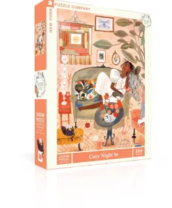 New York Puzzle Spring, Easter & Summer | Pets | Cozy Night In 500 Piece Jigsaw Puzzle