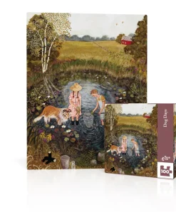 New York Puzzle Pets | Botanical, Garden & Farm | Dog Days Mini 100 Piece Mini Puzzle