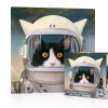 New York Puzzle Pets | Fantasy & Space Travel | Félicette - Astrocat Mini 100 Piece Mini Puzzle