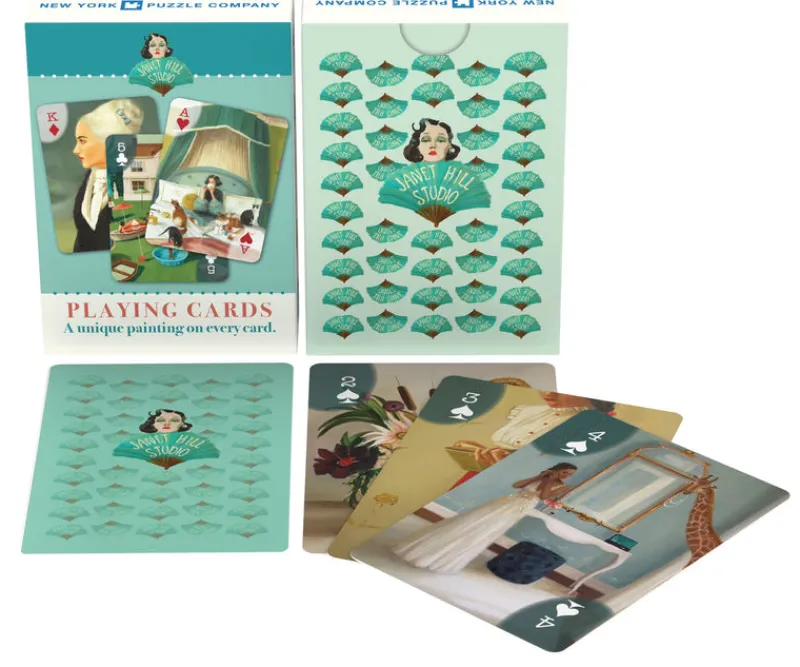 New York Puzzle Janet Hill | Janet Hill Playing Cards Single Standard Deck