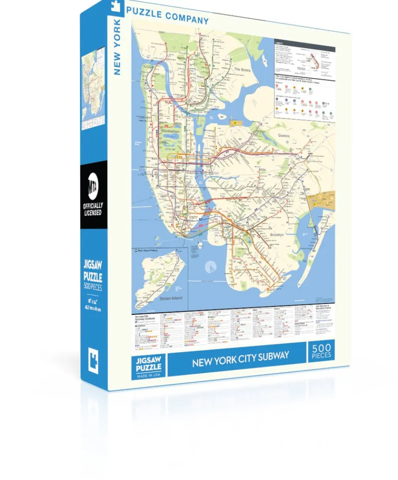 New York Puzzle Travel, Maps & Cities | New York City | New York Subway Map 500 Piece Jigsaw Puzzle
