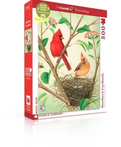 New York Puzzle Birds & Wildlife | Northern Cardinals 500 Piece Jigsaw Puzzle