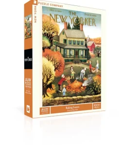 New York Puzzle Fall, Halloween & Thanksgiving | Raking Leaves 1000 Piece Jigsaw Puzzle