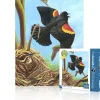 New York Puzzle Spring, Easter & Summer | Birds & Wildlife | Red-winged Blackbird Mini 100 Piece Mini Puzzle