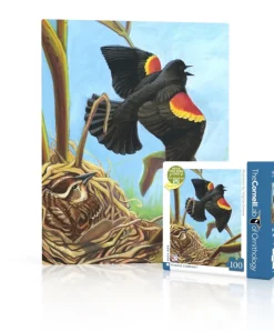 New York Puzzle Spring, Easter & Summer | Birds & Wildlife | Red-winged Blackbird Mini 100 Piece Mini Puzzle