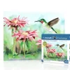New York Puzzle Spring, Easter & Summer | Botanical, Garden & Farm | Ruby-throated Hummingbird Mini 100 Piece Mini Puzzle