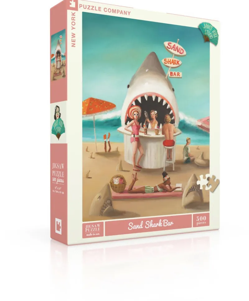 New York Puzzle Nautical, Coastal & Ocean Life | Food & Drink | Sand Shark Bar 500 Piece Jigsaw Puzzle