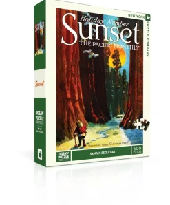 New York Puzzle Christmas & Winter | Santa's Sequoias 500 Piece Jigsaw Puzzle