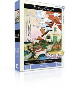 New York Puzzle Fall, Halloween & Thanksgiving | Botanical, Garden & Farm | Swan Cottage 1000 Piece Jigsaw Puzzle