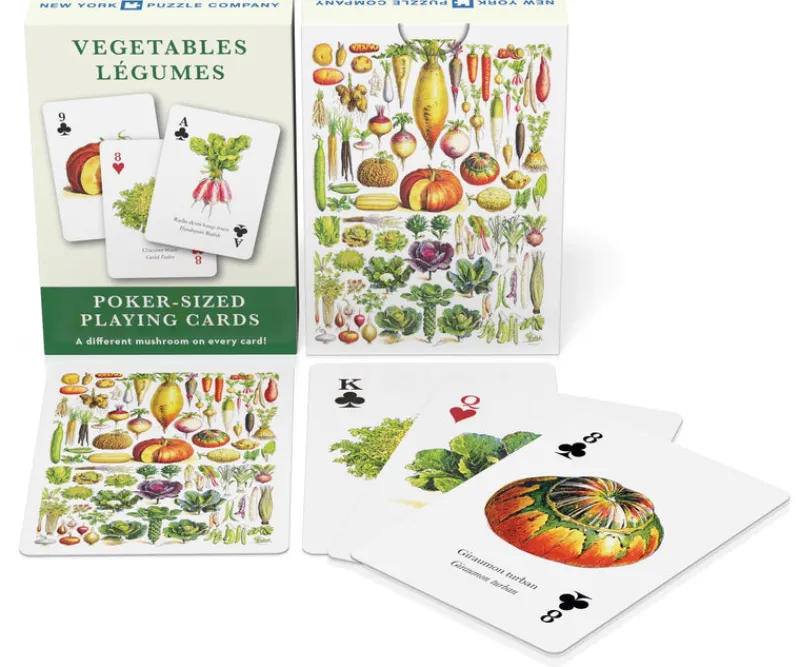 New York Puzzle Vintage Images | Vegetable Playing Cards Single Standard Deck