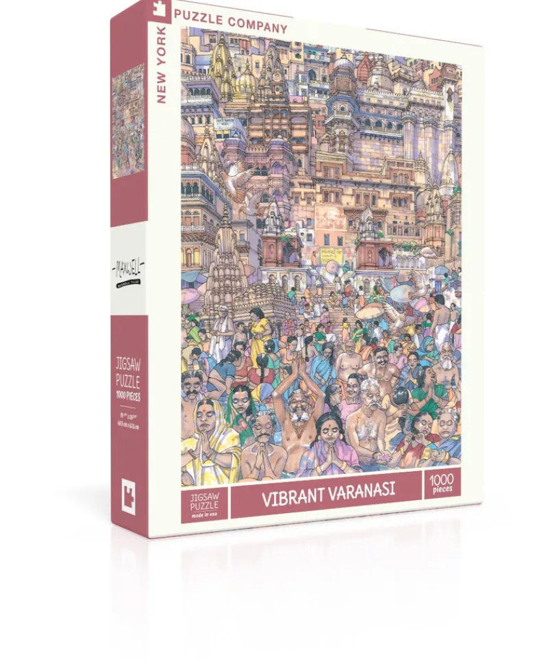 New York Puzzle Travel, Maps & Cities | Collections, Collage & Busy Scenes | Vibrant Varanasi 1000 Piece Jigsaw Puzzle