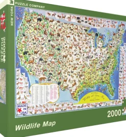 New York Puzzle Travel, Maps & Cities | Birds & Wildlife | Wildlife Map 2000 Piece Jigsaw Puzzle